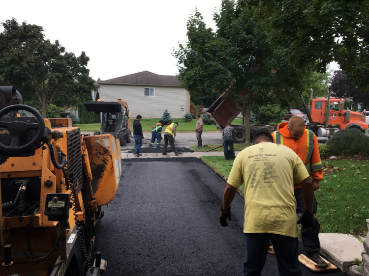 smoothing out the asphalt