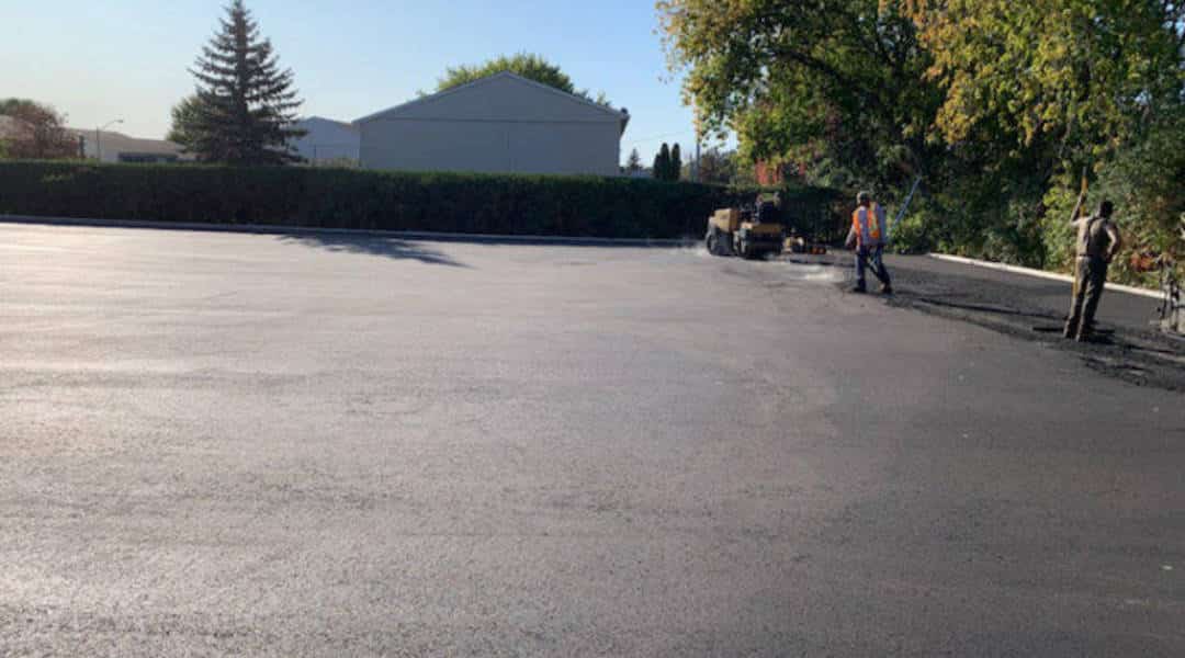 repaving commercial property with asphalt