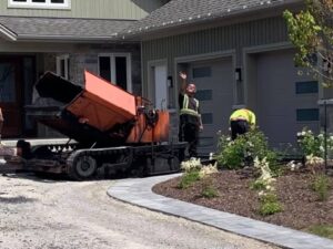 prepping a driveway for asphalt in Caledon East
